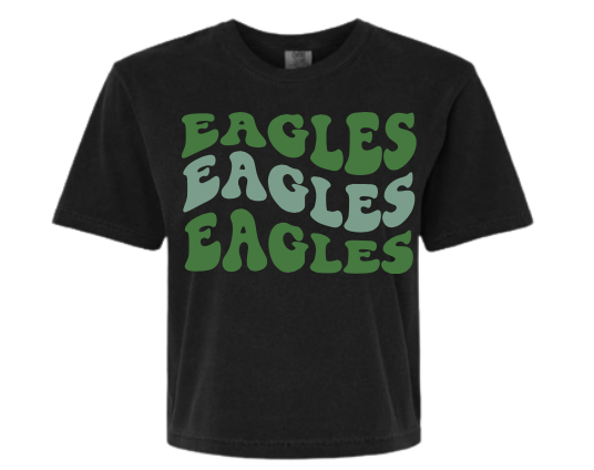 Eagles Triple Script Cropped Tee
