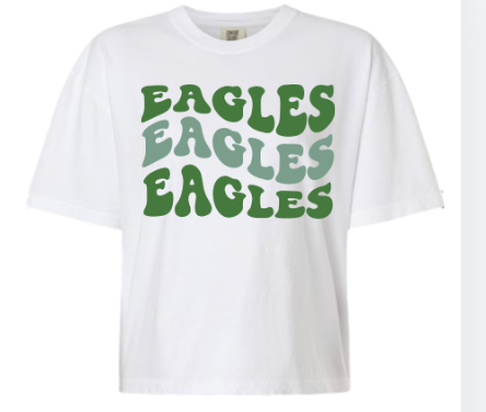 Eagles Triple Script Cropped Tee